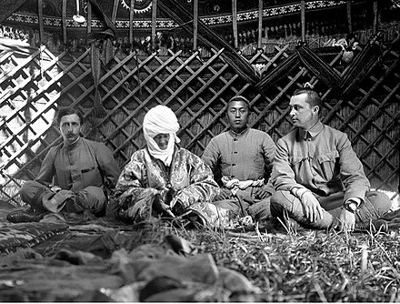 Karl Mannerhein (left) and Kurmanjan Datka