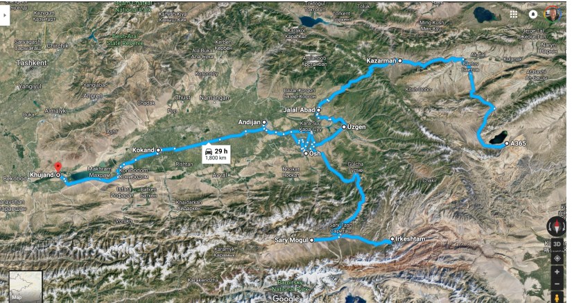 Silk Road Osh Google Earth